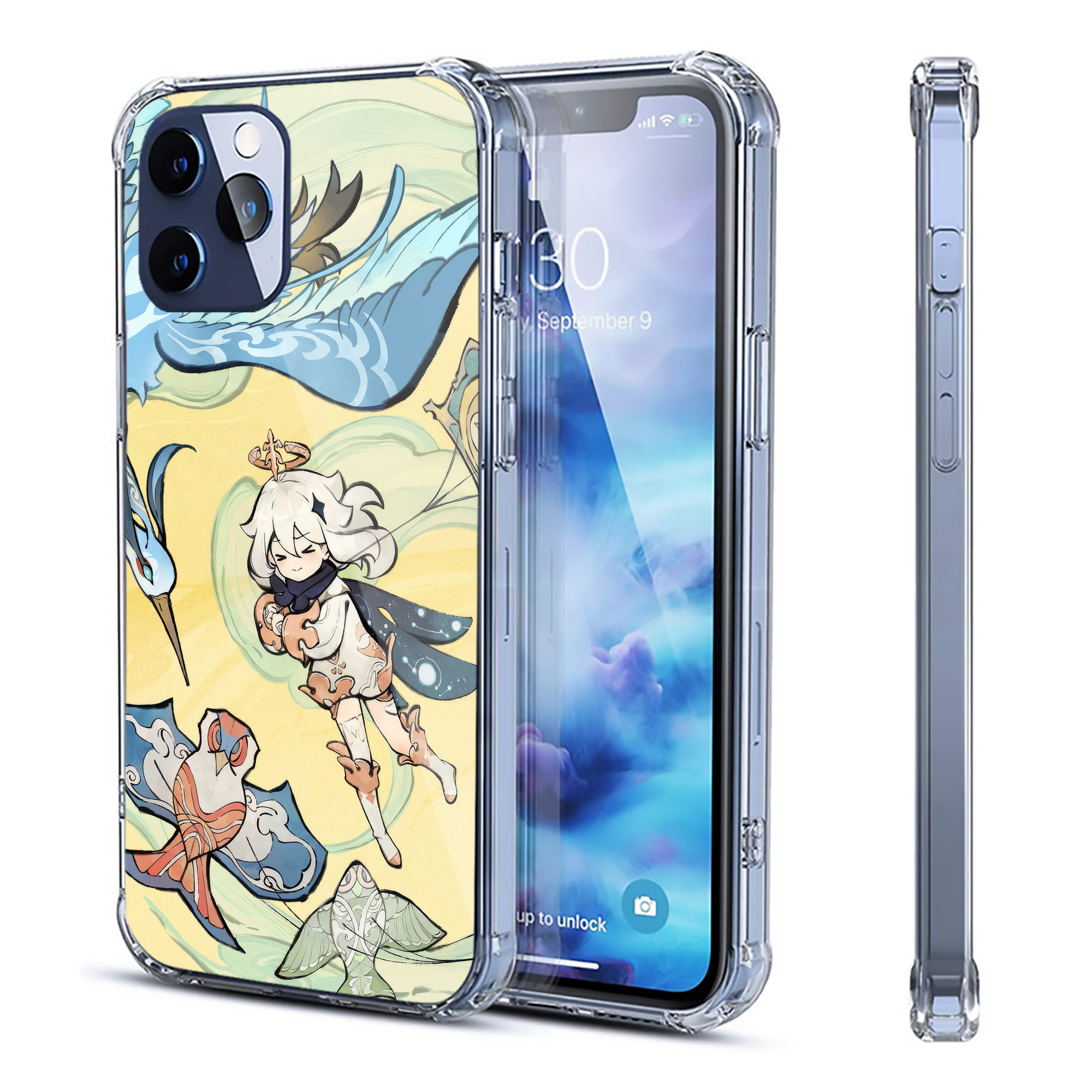げんし神 genshin 【iPhone 12シリーズ対応】透明スマホケース（クリアソフトケース）